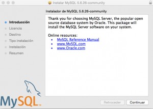 Instalación MySQL